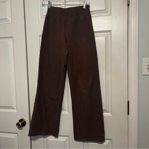Pact Wide Leg Light Brown Heather Organic Cotton Leggings Size XS Airplane